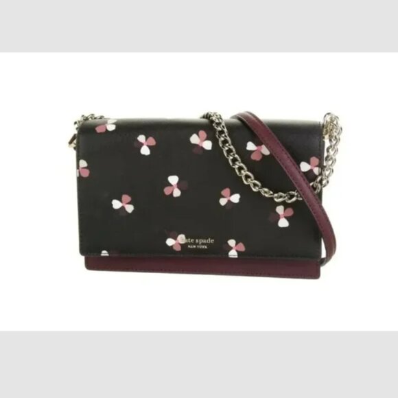 Kate Spade New York Cameron Dusk Buds Floral Crossbody – Burgundy/Black Multi - Picture 2 of 12